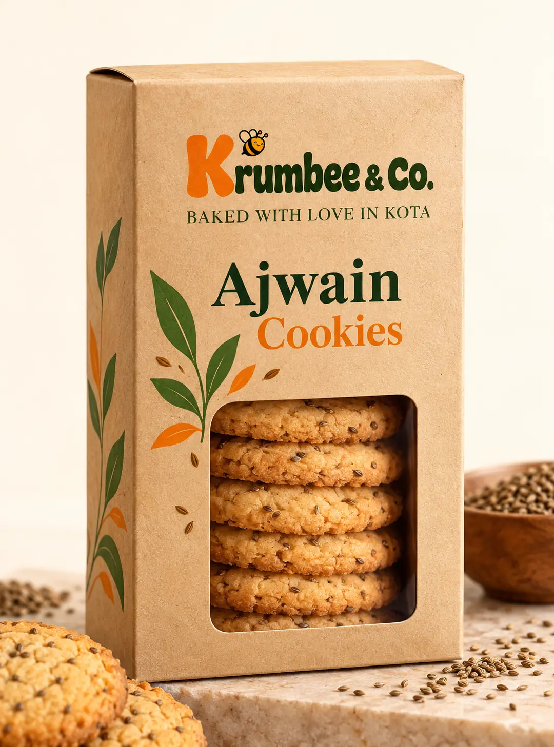 Krumbee & Co homemade whole wheat cookies