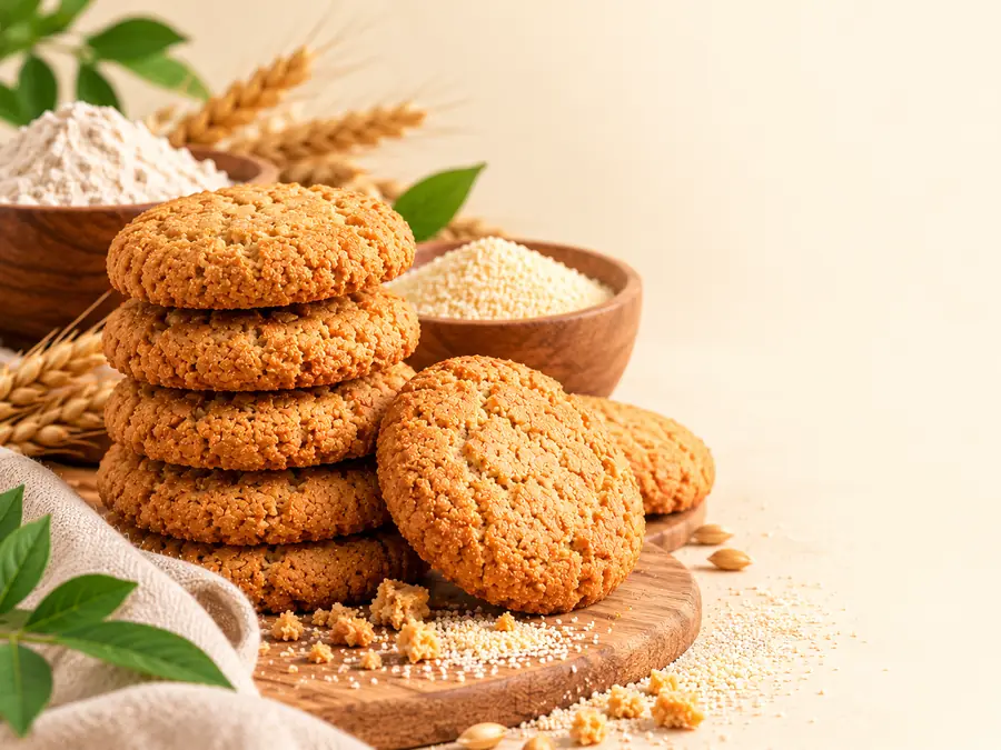 Aata Suji cookies served with tea