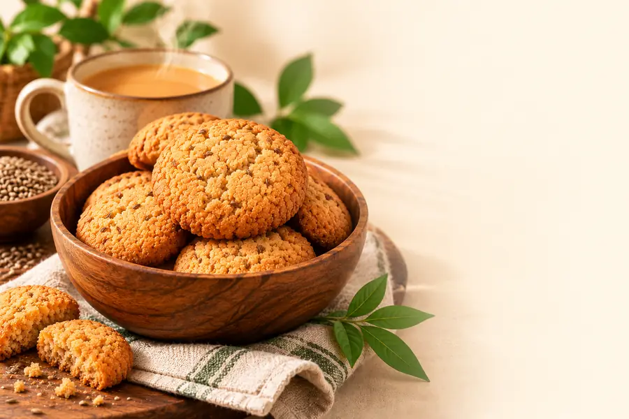 Krumbee & Co whole wheat cookies with chai
