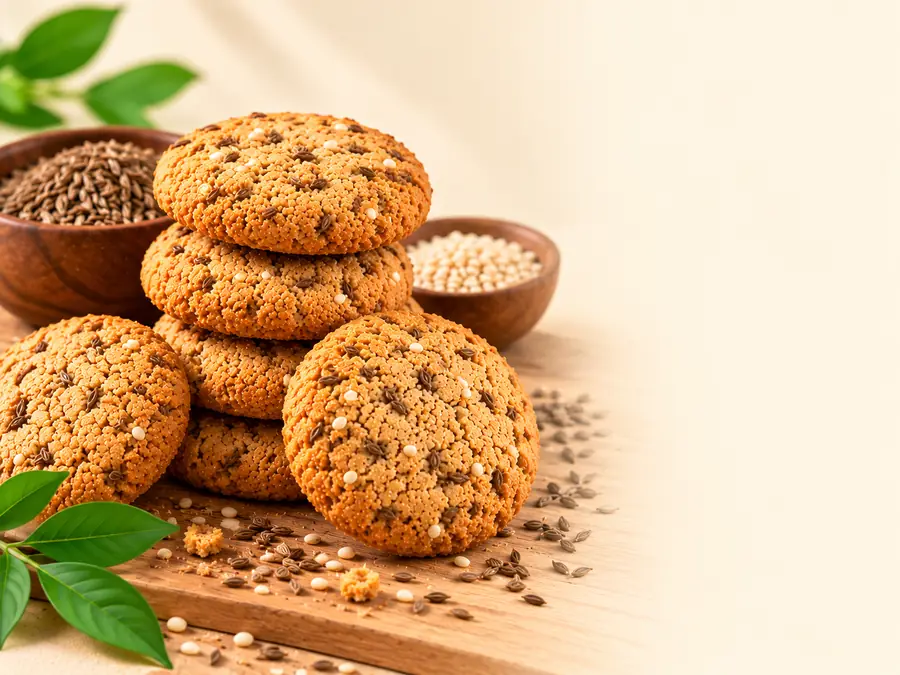 Shahi jeera cookies cookies served with tea